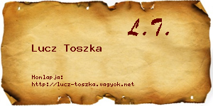 Lucz Toszka névjegykártya